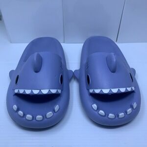 Unbranded Mens 10 Purple Shark Cloud EVA Foam Novelty Slide Sandals New